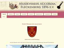 Tablet Screenshot of musikverein-fleckenberg.de